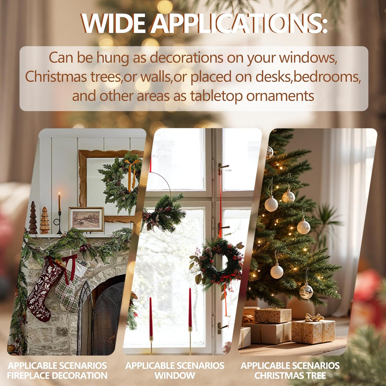 Set of 3 Handmade Glass Heart Ornaments 3.5 Inch Hanging Decoration for Home Garden - Image 4