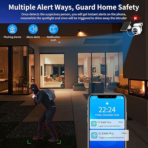 Miniatura 4 de VSTARCAM Cámara de seguridad solar inalámbrica para exteriores, cámaras WiFi alimentadas por batería de 3MP en el exterior con visión nocturna a