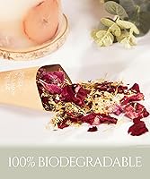Vista 8 de Flora & Bloom Confeti biodegradable con conos preconstruidos Flores secas (3 litros) Kit de confeti de boda Conos abiertos y bandeja Jazmín