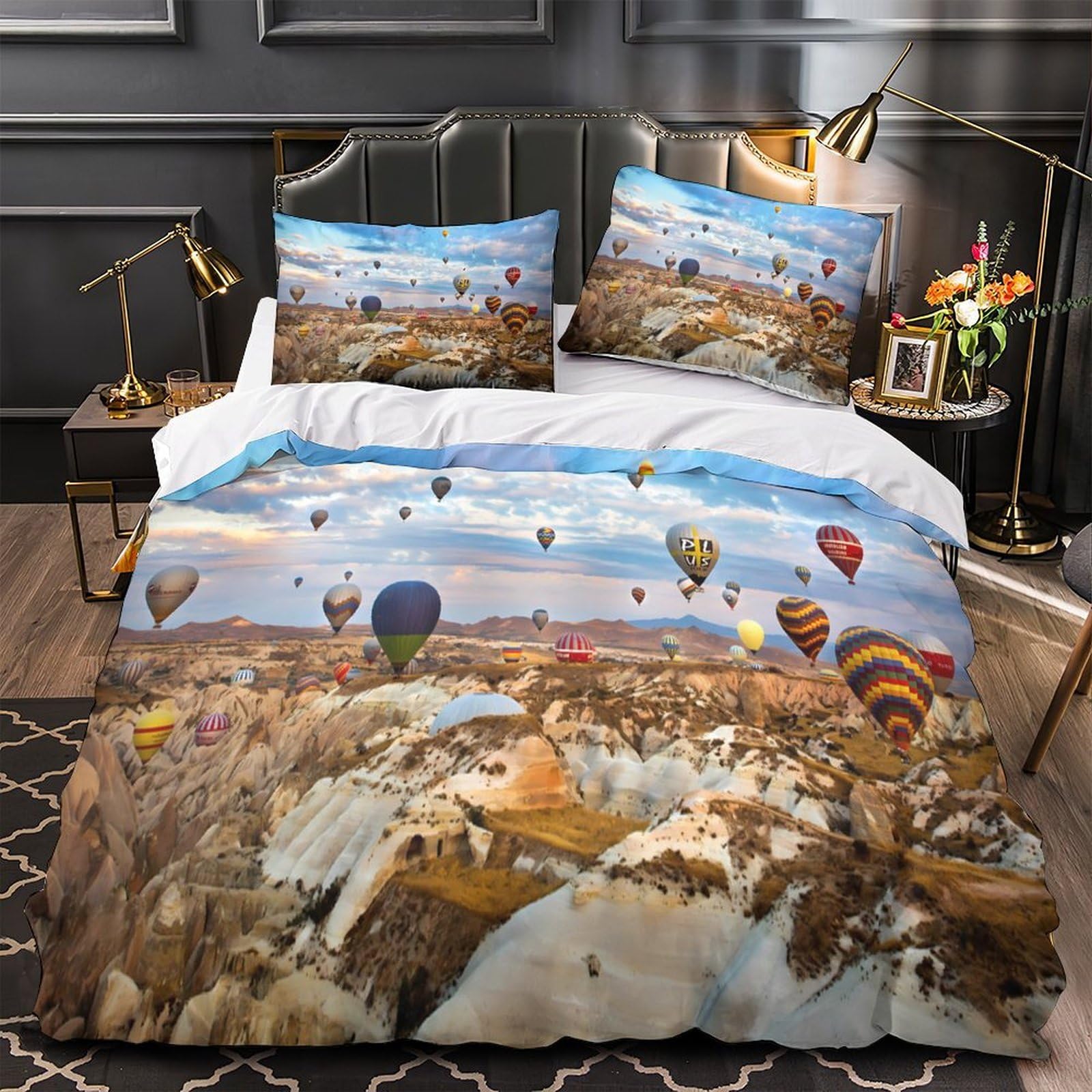 Housse de Couette Coquillages 260x220cm en Microfibre Ultra Douce