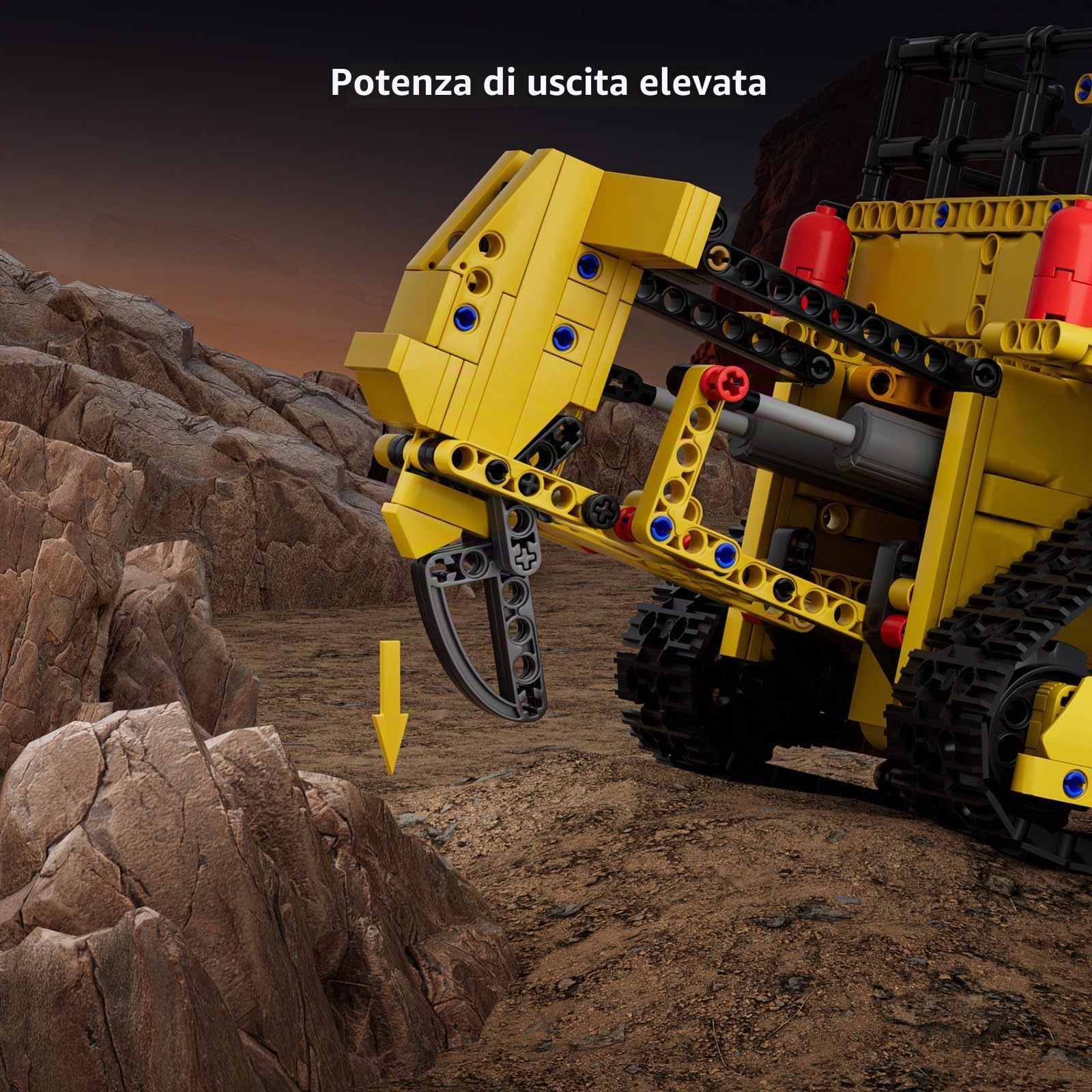 Mould King 15084 Tecnica Telecomando Controllato Bulldozer Costruzione Giocattolo Camion Escavatore Blocchi Da Costruzione APP Telecomando Blocchi Morsetto Regali per 14 + Anni (1508 Parti)