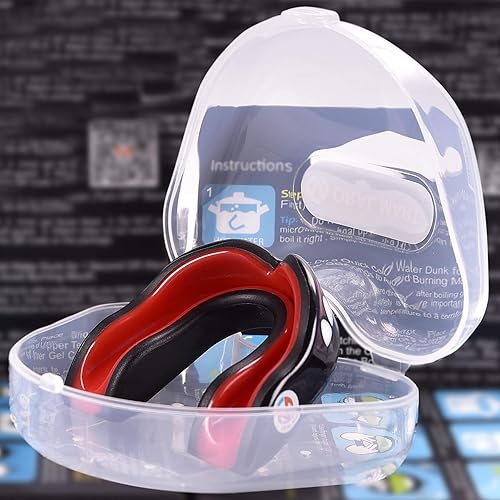 Miniatura 3 de Protector bucal deportivo para niños y jóvenes, sin BPA, para karate, fútbol americano, artes marciales, rugby, boxeo, hockey (incluye estuche de