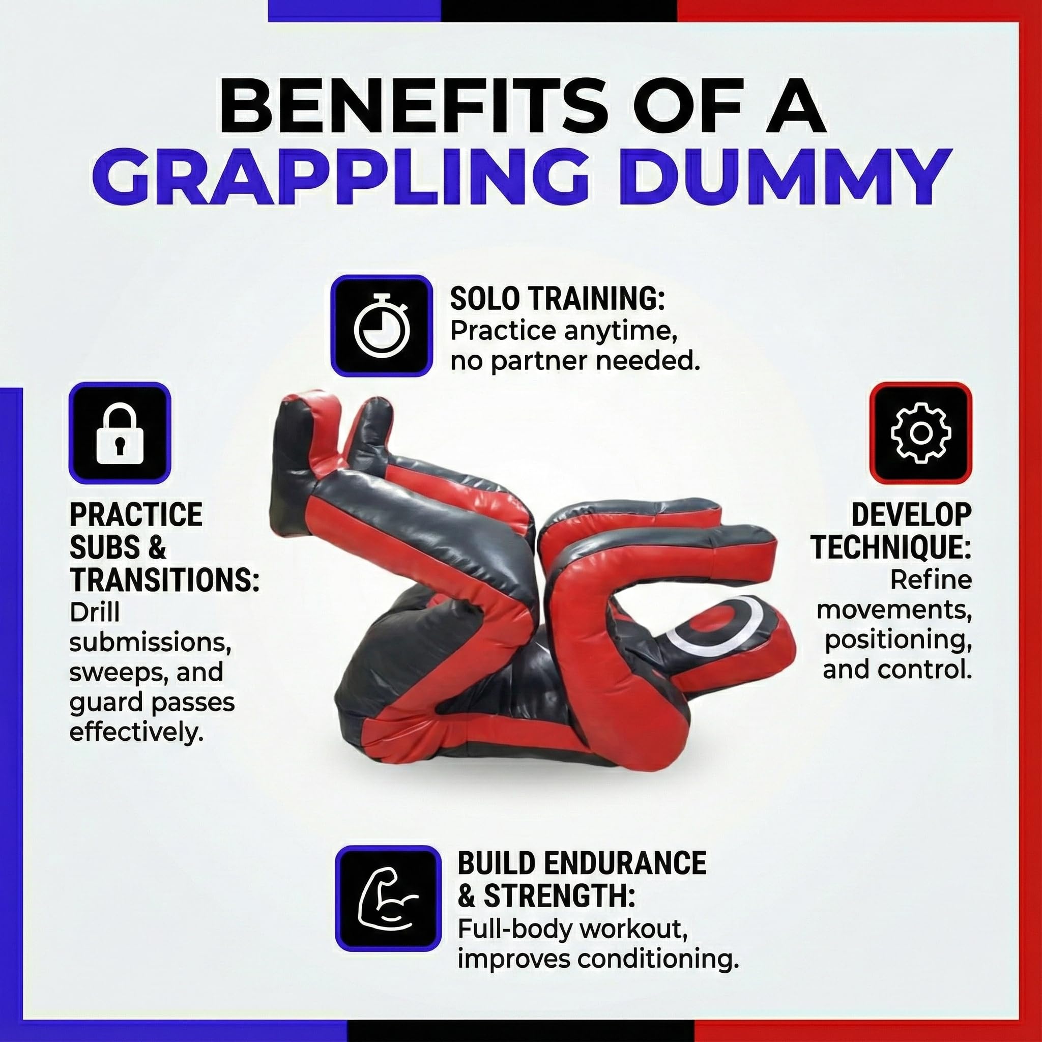 Shelly MMA Grappling Manichino Autodifesa Formazione Judo Punching Bag Dummy BJJ Wrestling Dummy Seduto Posizione difensiva Brasiliano JIU Jitsu Submission Tessuto Vinile 170 cm