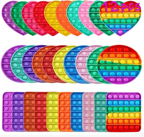 Juego de 12 juguetes para ansiedad al azar, para aliviar el estrés para niños y adultos, juguetes para niños y adultos, juguetes para niños pequeños