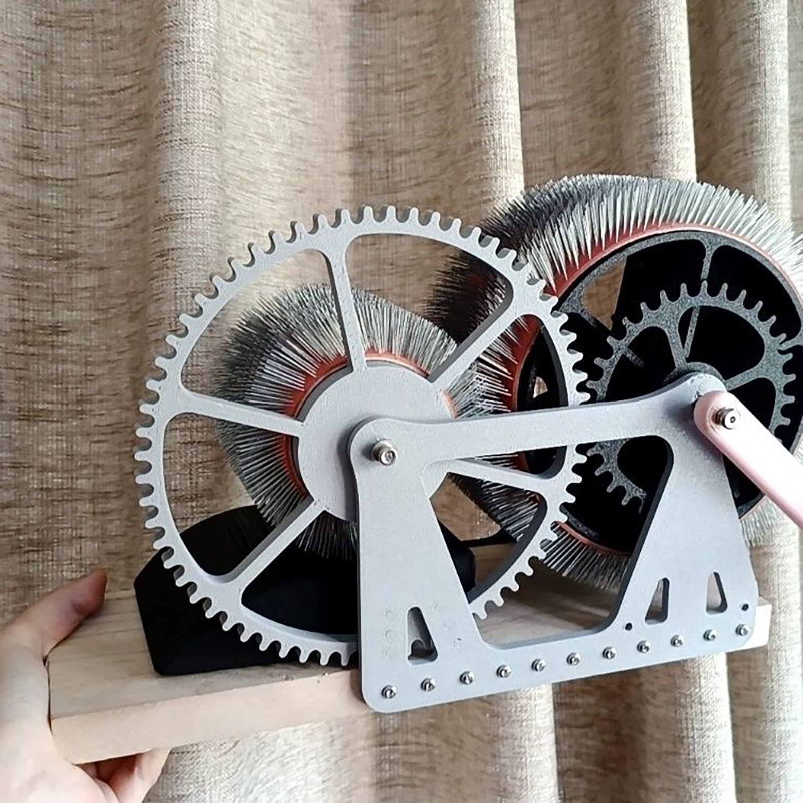 Kardiermaschine für Wolle Breittrommelkarder Spinnrad für Wolltrommelkarde Wollkarden Schnelle Farbmischung zum Kardieren von Wollfasern und Herstellen von Filzprojekten BlackB