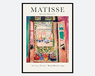 Wall Art Print Henri Matisse The Open Window 1905 Vintage Poster Art Print | Matisse Print, Matisse Painting, Colorful Art Print, Museum Exhibition #M15 24x36 Inches