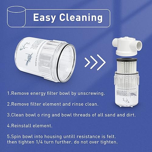 Miniatura 6 de Kit de repuesto de tazón de filtro de energía R0373500 con junta tórica compatible con Zodiac Baracuda Ray-Vac limpiador de piscina y spa, repuesto