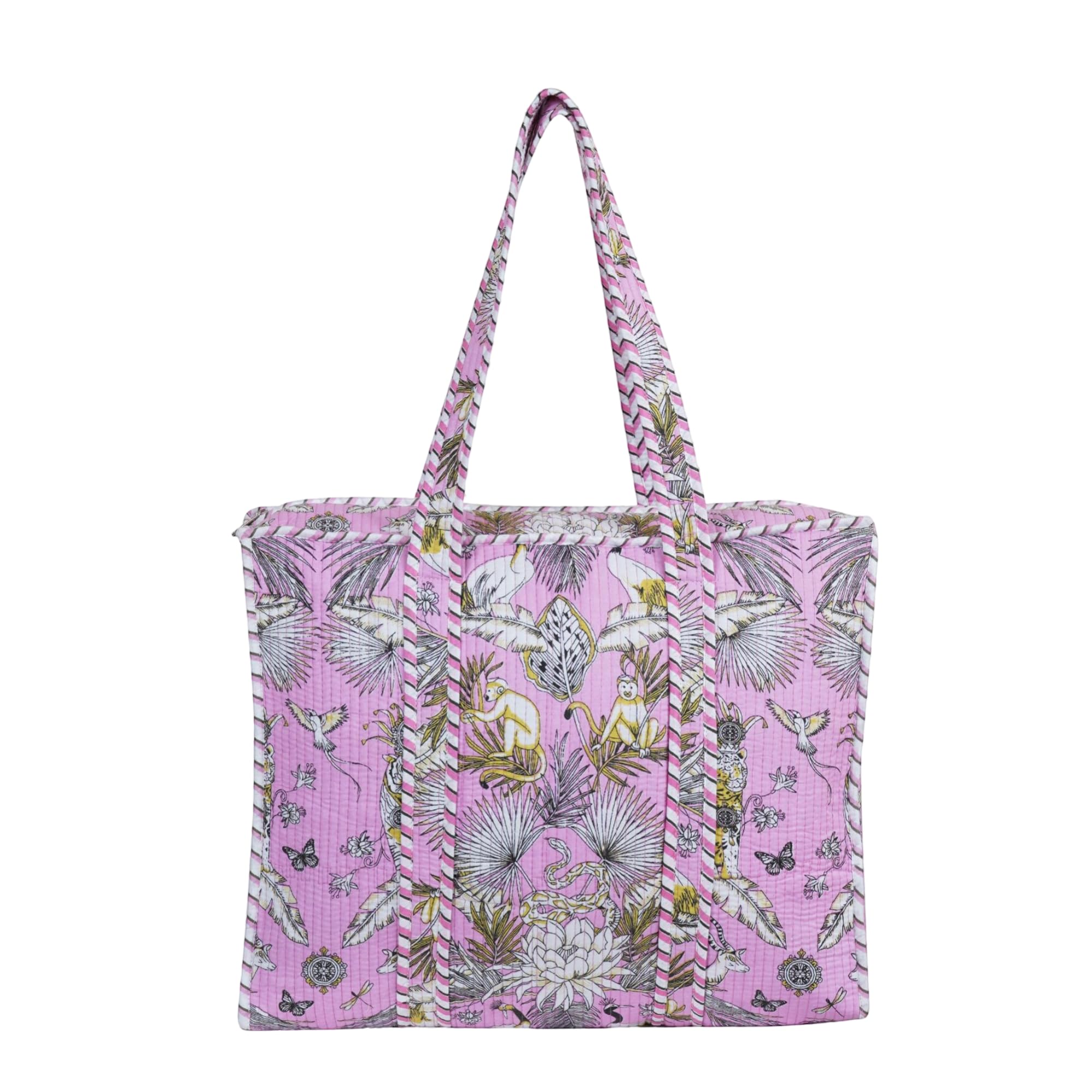 INDACORIFY Borsa a tracolla in cotone 100%, borsa da donna reversibile per la spesa e la spesa, elegante borsa da viaggio stampata, regalo per lei
