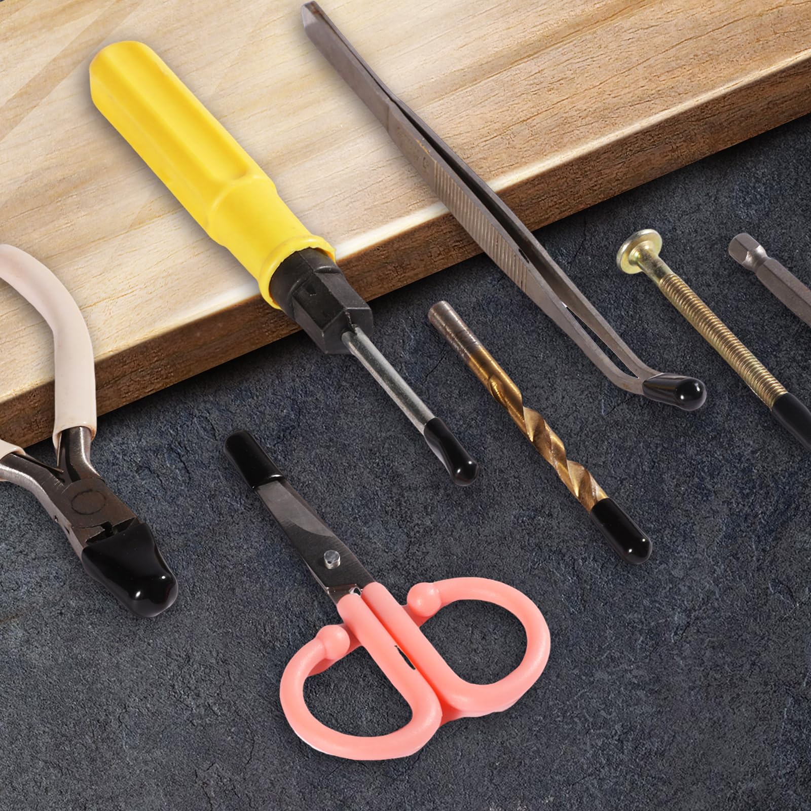 Set di 300 tappi in gomma per tubi tondi, in PVC, di colore nero, tappi di protezione per viti, tappi terminali in gomma, tappi in plastica per barre metalliche (Φ1,5 mm-10 mm)