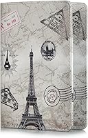 Vista 1 de EpicGadget - Funda de piel sintética con bloqueo RFID para pasaporte, funda de viaje tipo cartera, Eiffel Tower, Cartera Rfid