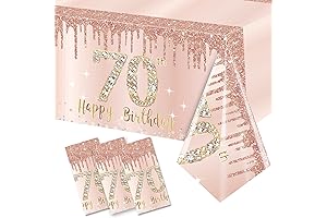 Pack of 3 Glamorous 70th Birthday Tablecloths: The Epitome of Birthday Party Decor