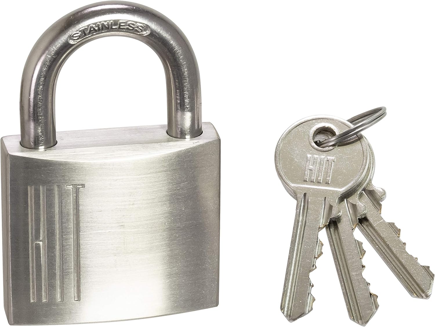 Tsuchino HIT Stainless Steel Padlock, No.7700, 2.0 inches (50 mm), Keyed Alike (KA 1)