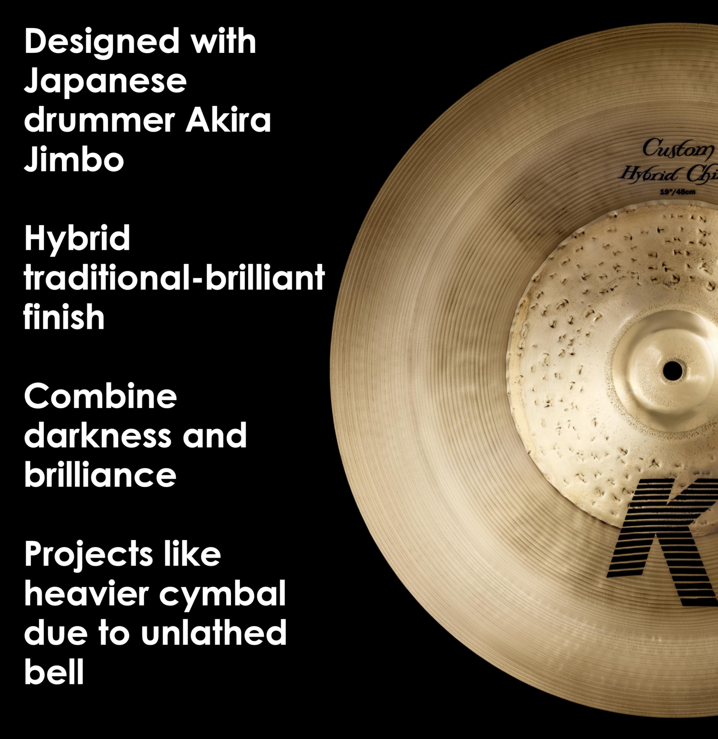 Zildjian K Custom Series - 19" Hybrid China Cymbal