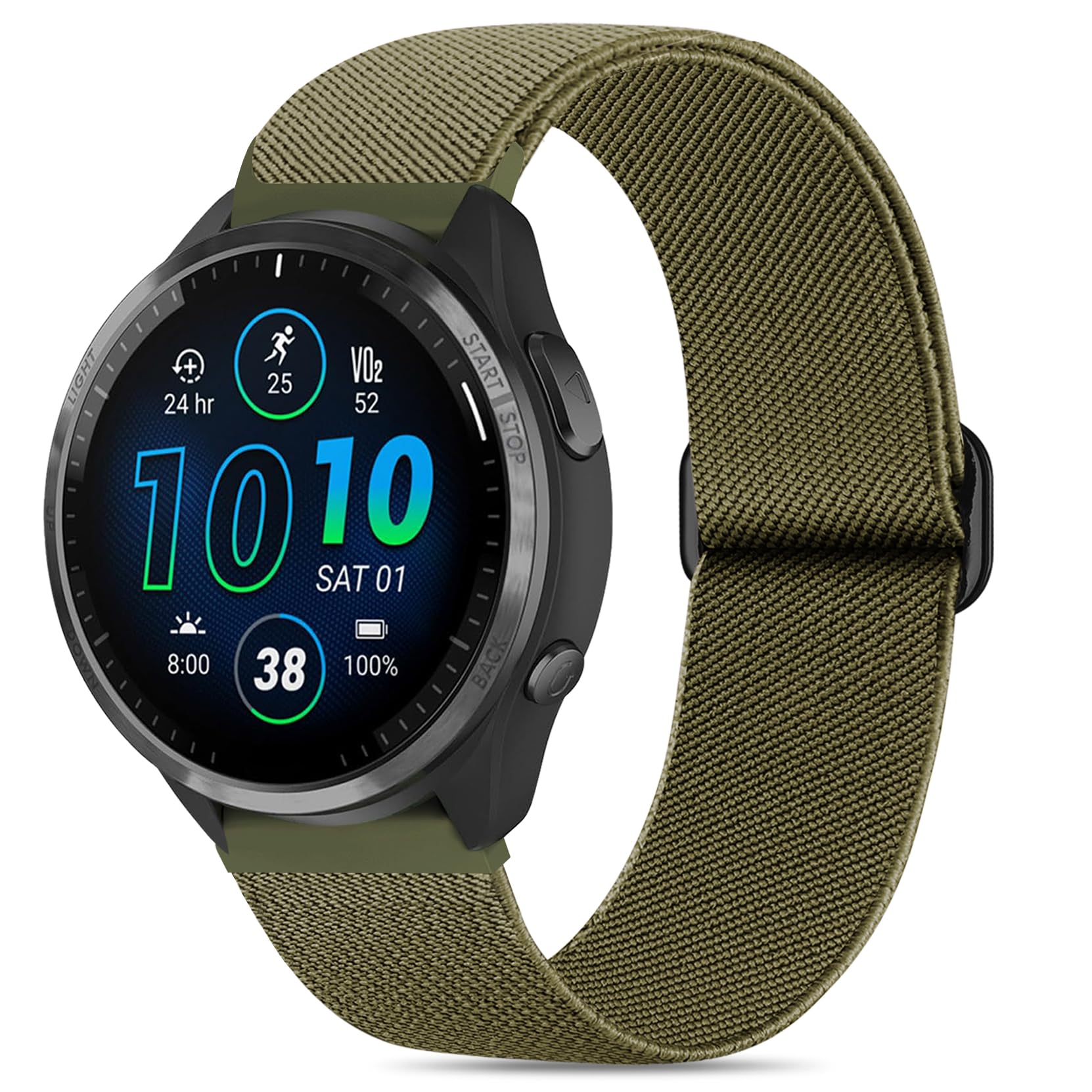 Nylon Bands Compatible with Garmin Forerunner 970 Watch Band/Forerunner 965 Watchband, Soft Farbic Strap Adjustable Loop for Forerunner 955/Forerunner 945/935/Instinct 3 45mm/Instinct 2/1 Men Women