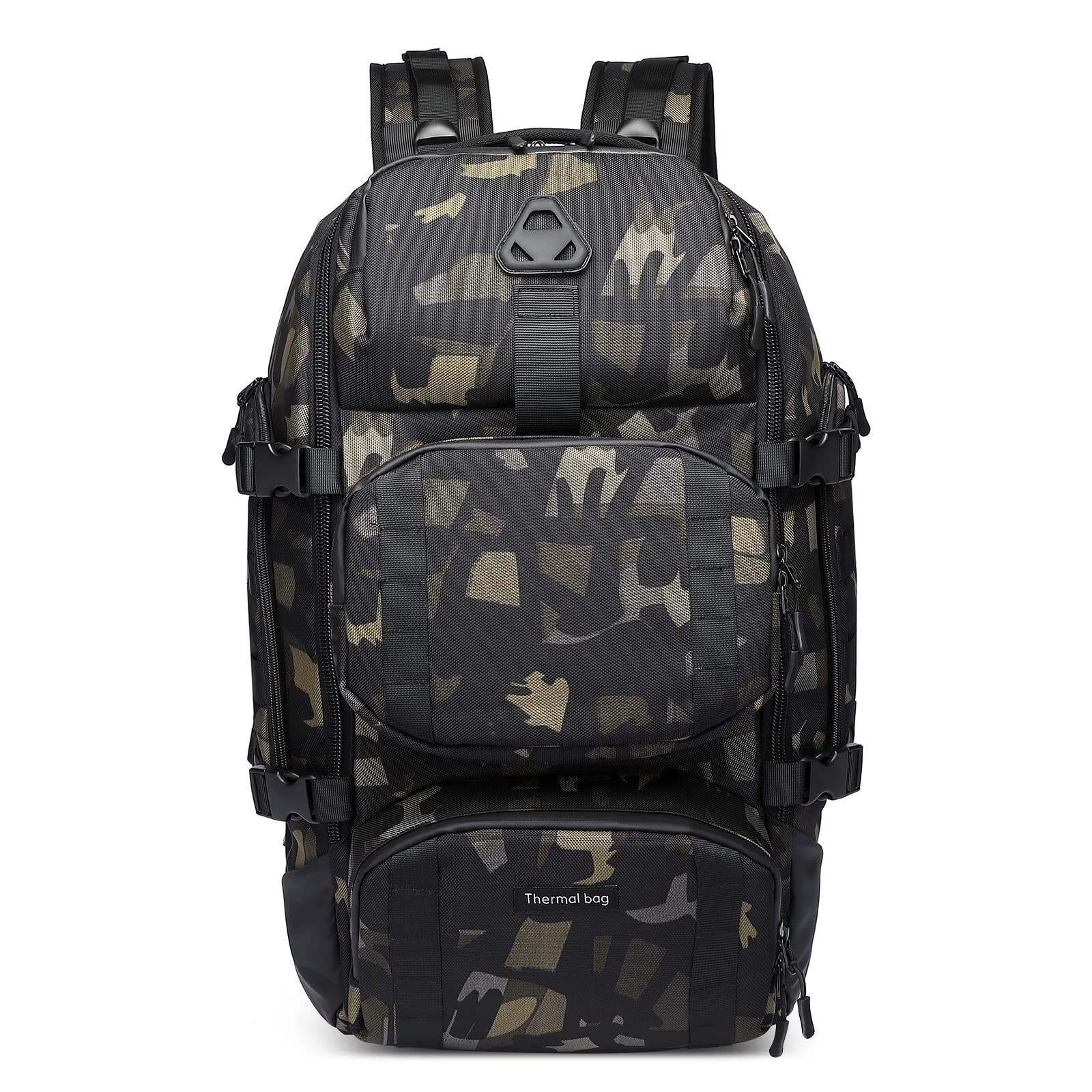 VARLIVOO Mochila Hombre 17.3 Pulgadas Grande Mochila Portatil con Puerto USB Cerradura Antirrobo Mochila Negocio Viajar Escolar Cubierta Impermeable Daypack con Bolsillos Aislados
