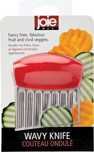 Joie Kitchen Gadgets Crinkle Cutter, Silver, UK 6.2 x 1.5 x 0.8 inches