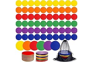 60 Rubber Circles for Field Marking: Non-Slip TPE Floor Spots