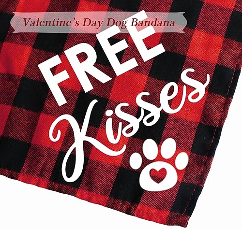 Miniatura 10 de STMK Bandana para el día de San Valentín, diadema de corazón para el día de San Valentín, bandanas para perros pequeños, medianos y grandes, trajes