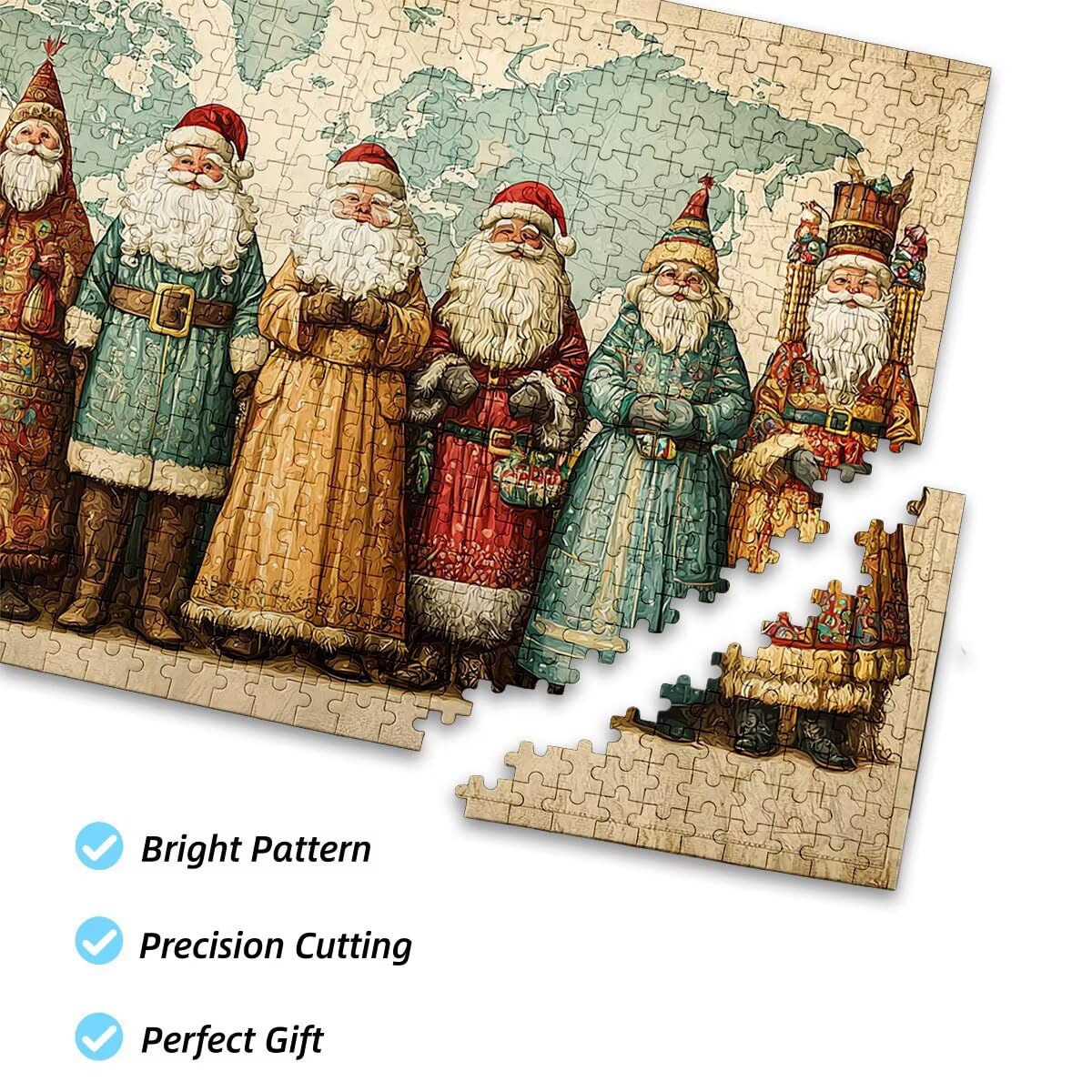 Puzzle 5000 sztuk Vintage Puzzle Boże Narodzenie Wymiary 156 x 105 cm Puzzle dla Dorosłych Kreatywna Rozrywka, Śmieszne Klasyczne Puzzle Zabawki Edukacyjne Oryginalne Prezenty Dla Kobiet E-55