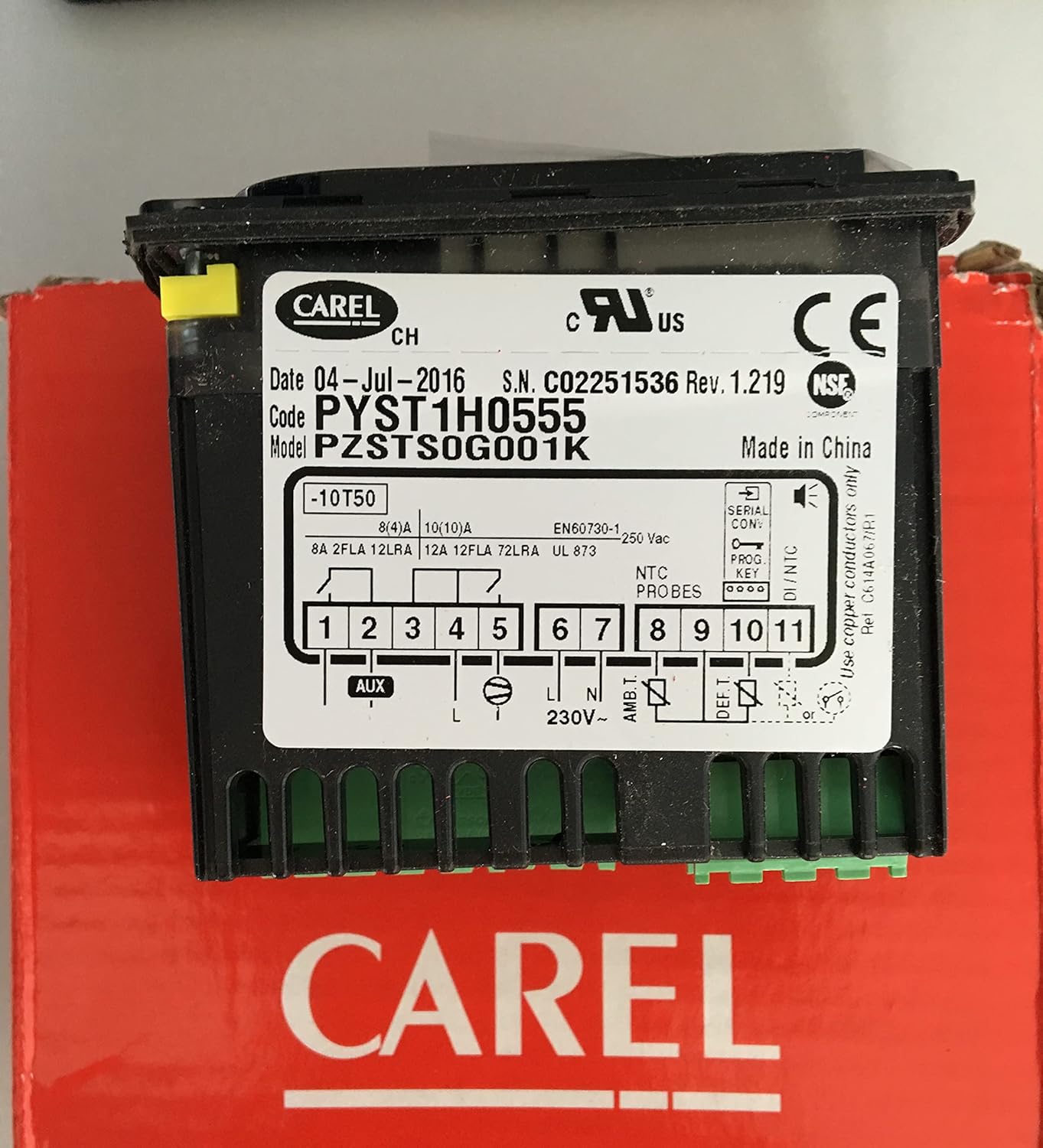 1pcs New for CAREL PYST1H0555 Thermostat PZSTS0G001K