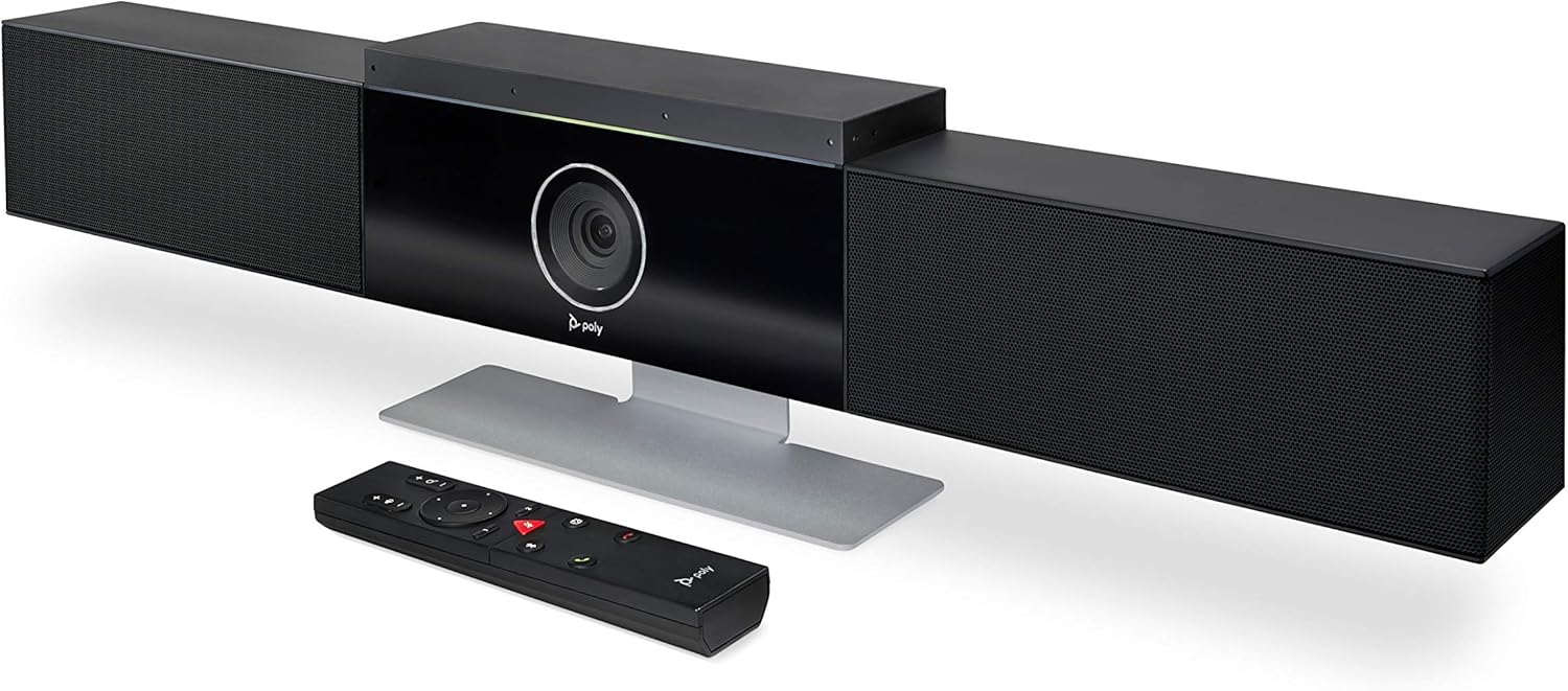 Poly – Studio – Premium Audio and Video Conferencing System (Polycom) – Plug-and-Play USB Connectivity – Video Solution for Home Office & Small Conference Rooms (Renewed)