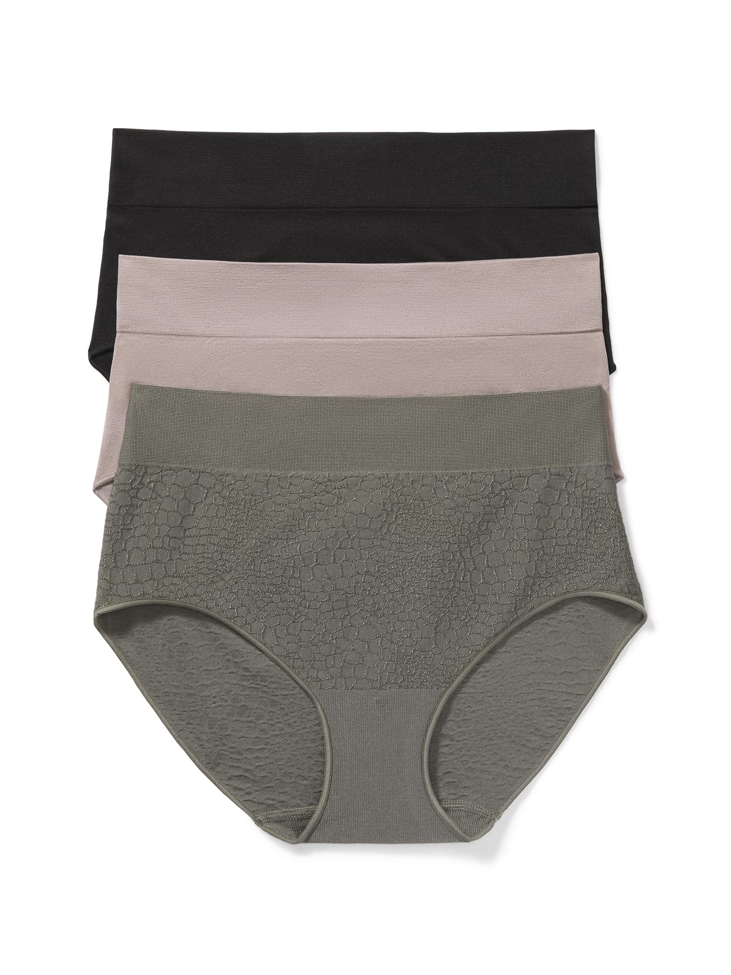 Warner's Women's Blissful Benefits Women's Dig- Free Seamless Stretch Hi-waist 3-pack Brief