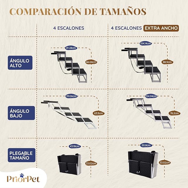 Foto 6 de 8 de Escalera para Perros Coche Plegable - Escalera Extra Ancha para Perro Grandes - Rampa para Coches Altos y SUV