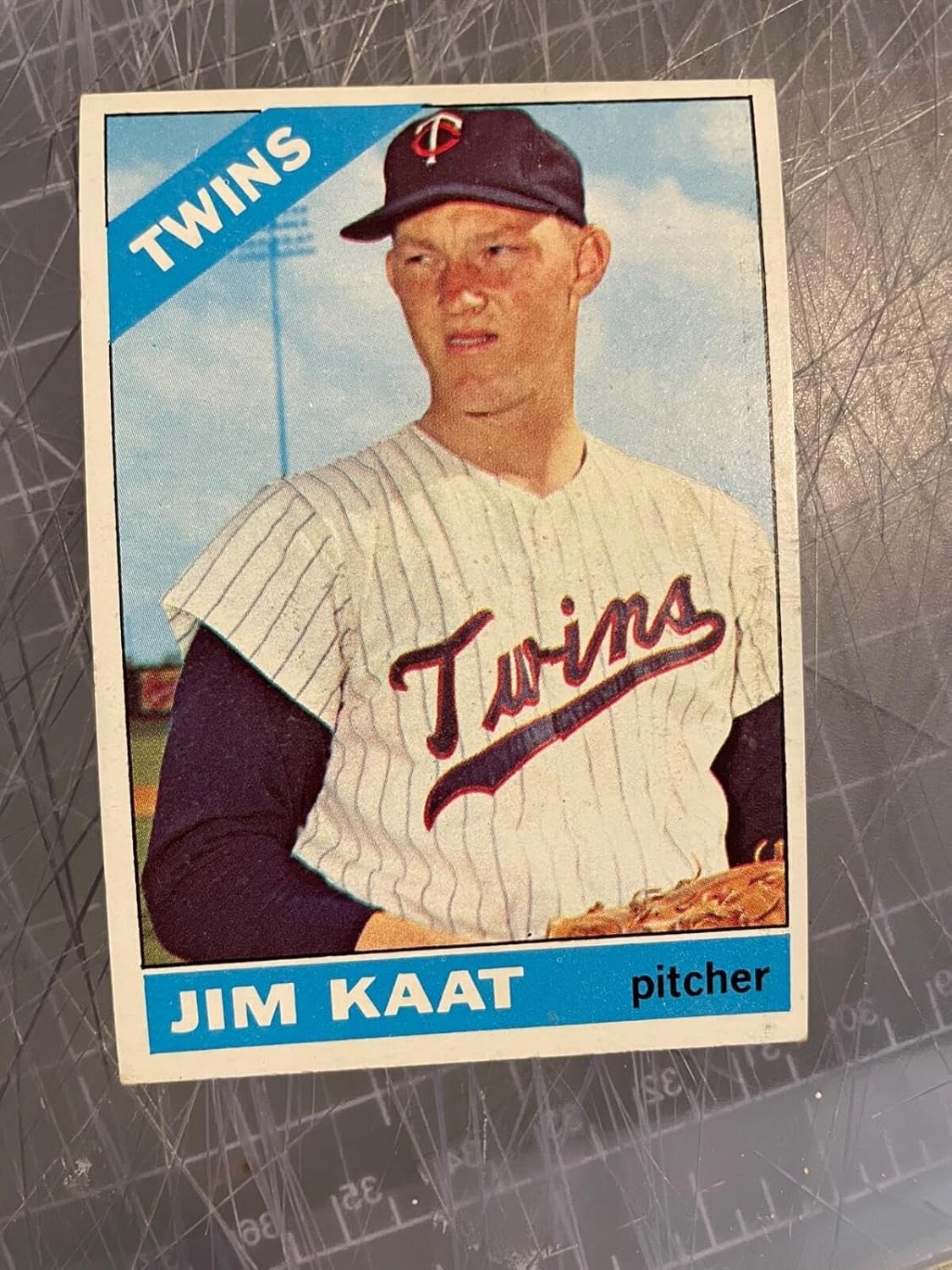 1966 Topps #445 Jim Kaat Minnesota Twins Baseball Card Nm #2 - Slabbed Baseball Cards