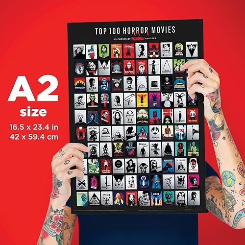 Miniatura 3 de Curious Charts - Póster oficial de película de terror de Fangoria, las 100 mejores películas de terror, 16.5 x 23.4 pulgadas, decoración de pared de