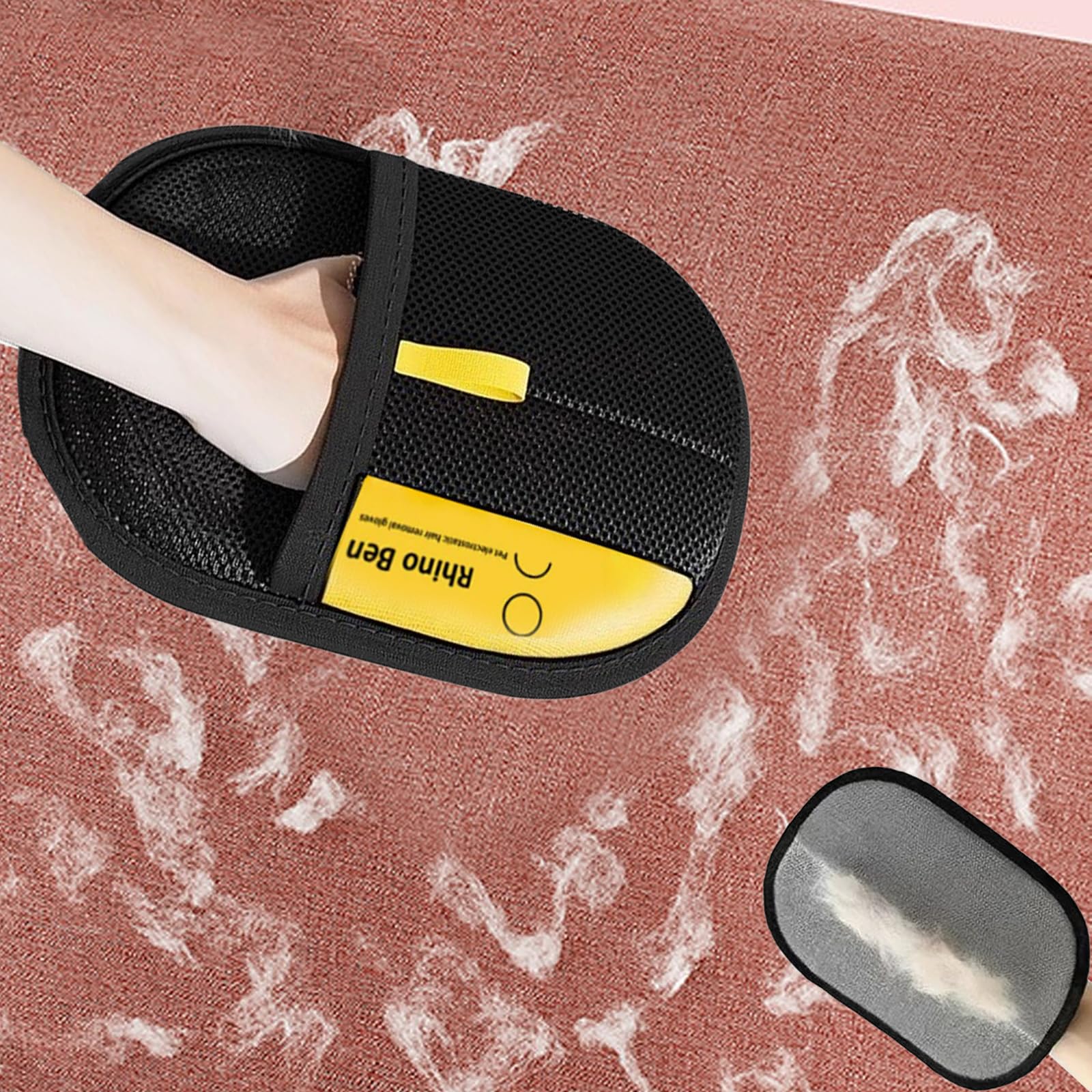 MiracDan Gants de Toilettage Double Face Antistatiques 2026, Gant Anti Poils Animaux Réutilisable Pour L'épilation des Poils de Chat Chien sur Canapé Tapis Siège Auto Lit, 1Pac - 4