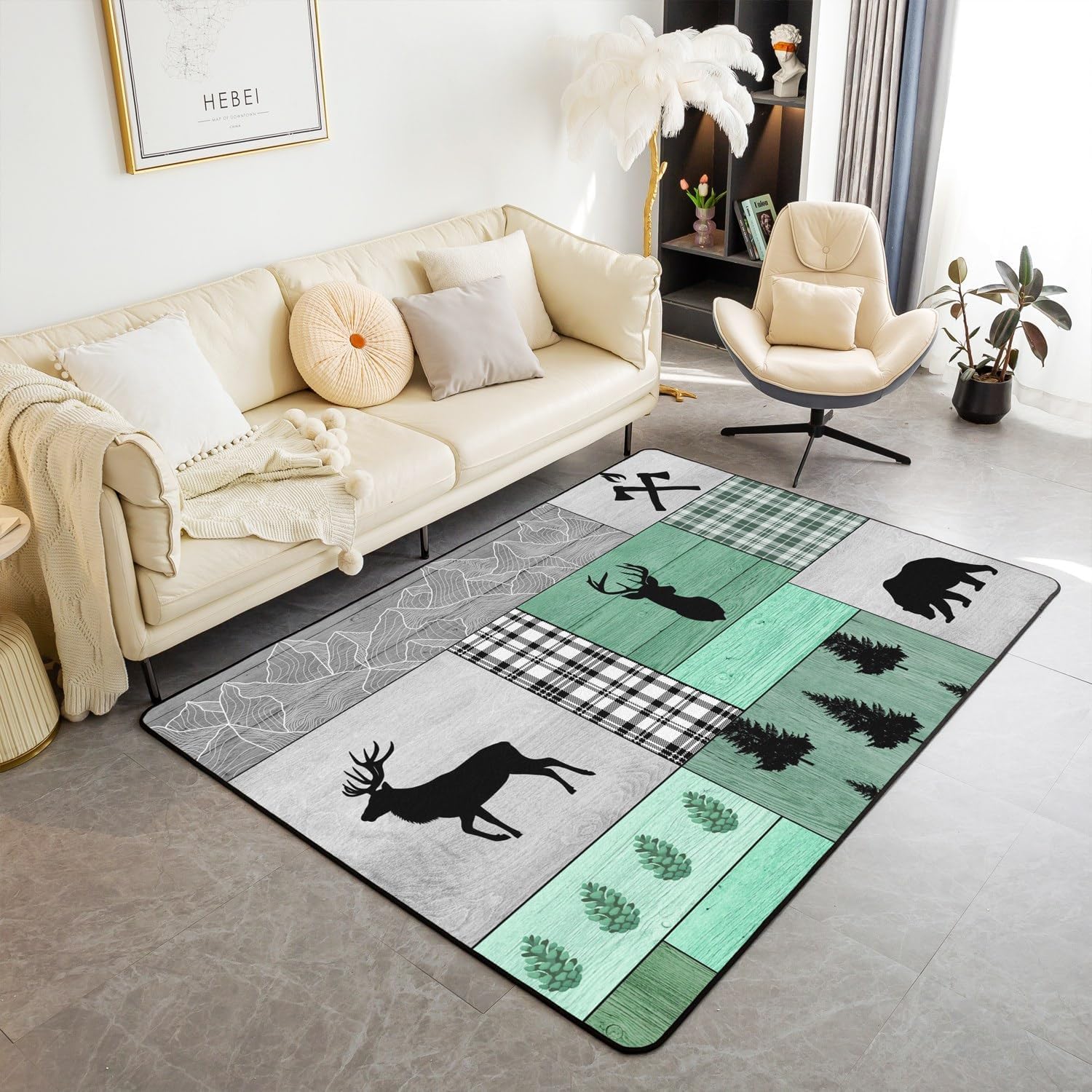 Tapis de jeux pour enfants faune 3D pour transformer le sol du salon et de la chambre