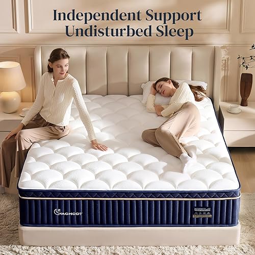 Miniatura 5 de Colchón King, Colchón Híbrido Tamaño King de 14 Pulgadas en una Caja, Colchón de Espuma Viscoelástica de Firmeza Media, con Resortes de Bolsillo