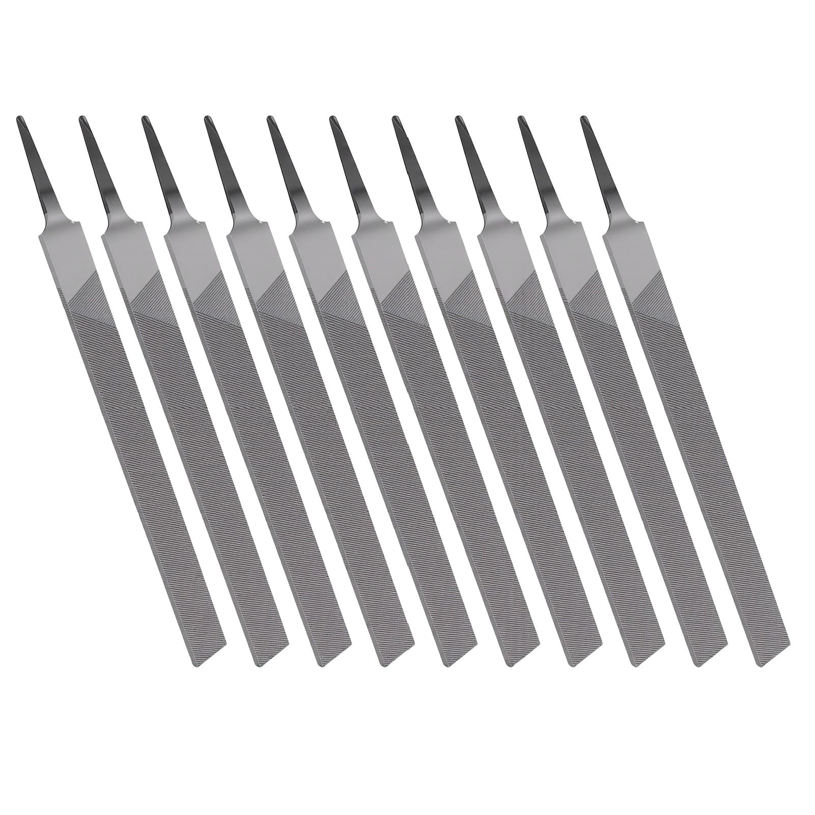 Luocute Pilnik Płaski ze Stali Wysokowęglowej, Podwójne Nacięcie 250 Mm (Gruboziarnisty 10PCS)