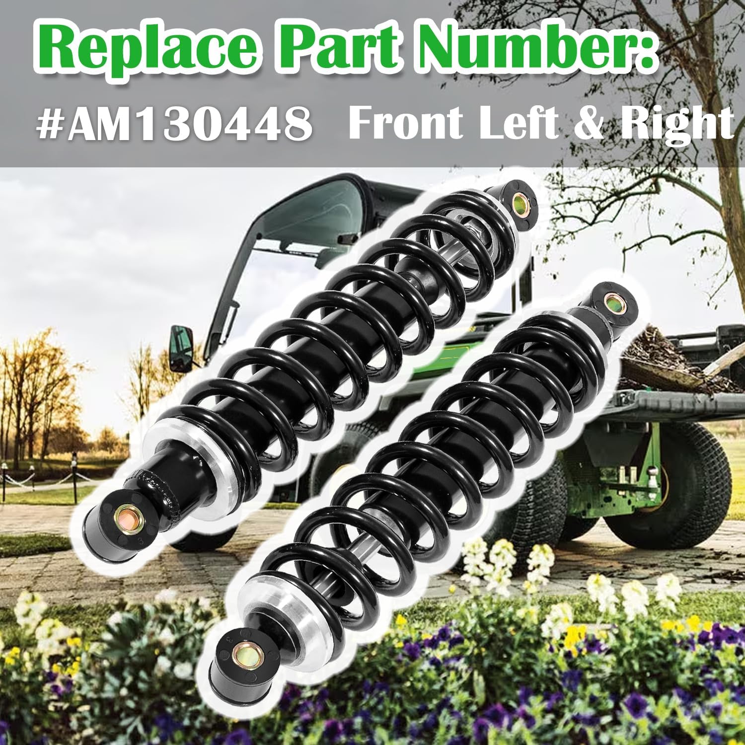 AM130448 Front Shock Absorber Suspension Kit 2 Pack for Gator TH TS TX 4X2 & 6X4 Turf Diesel Trail Worksite Military Replace #AM130448
