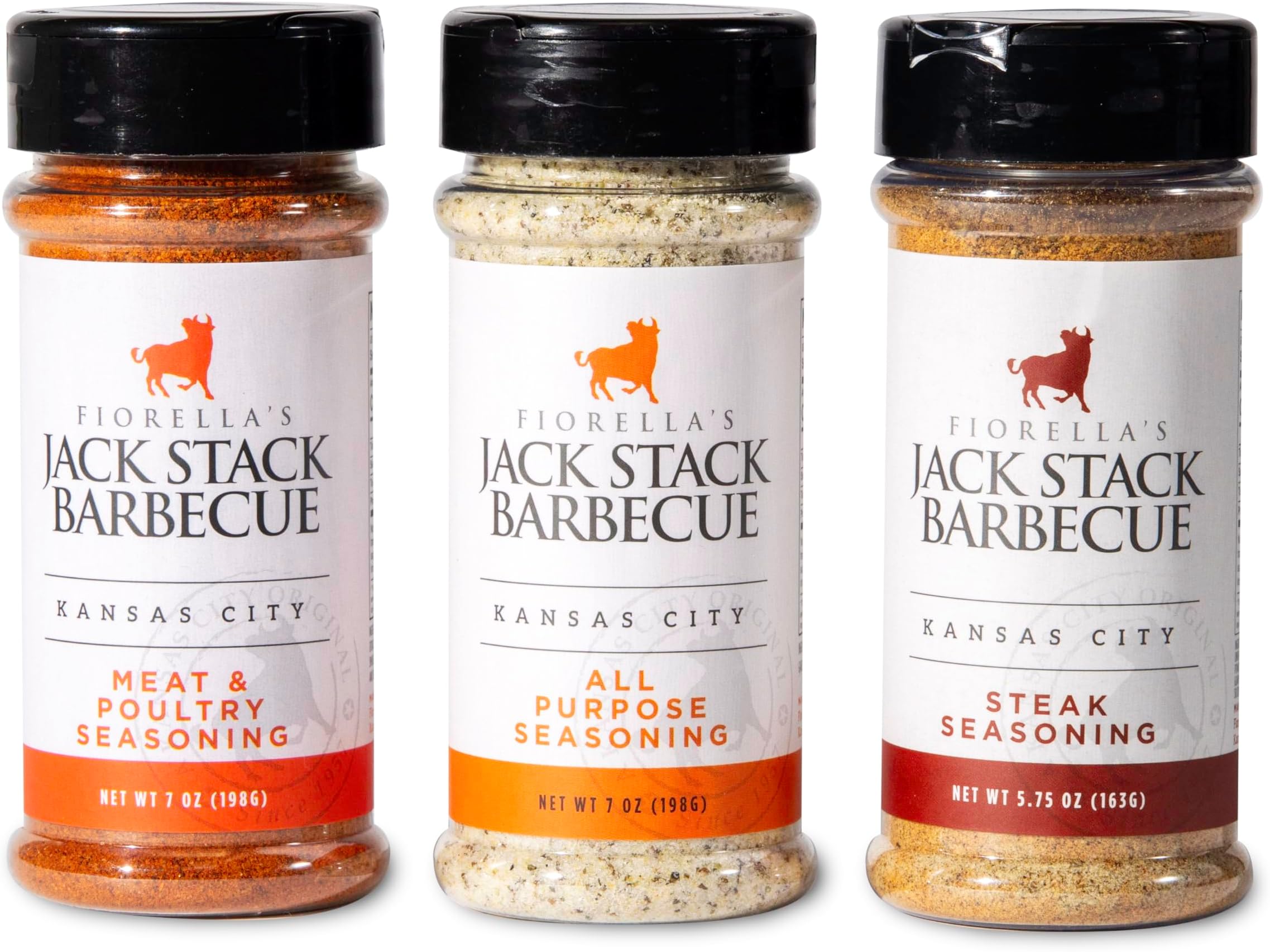 Jack Stack Barbecue Dry Rub Seasoning Variety Pack - All Purpose, Steak, Poultry & Meat Seasonings - Kansas City Spice 3 Pack - for Chicken, Steak, Ribs, Vegetables, Seafood, and More (7oz Each)