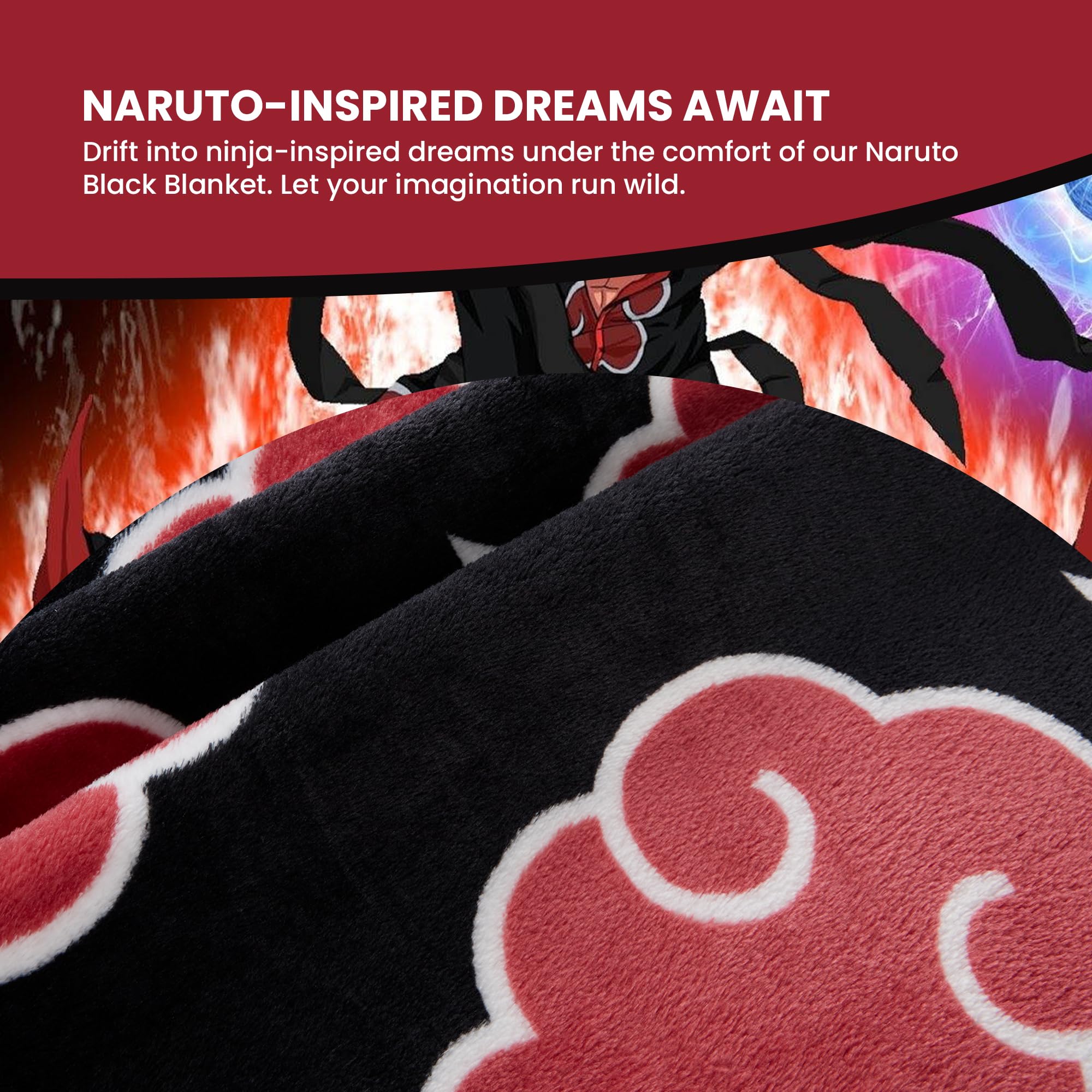 NARUTO Coperta Pile - Plaid Divano 150x130cm - Coperta Letto Singolo Coperte Calde e Morbide - Anime Gadget Regalo Ufficiale