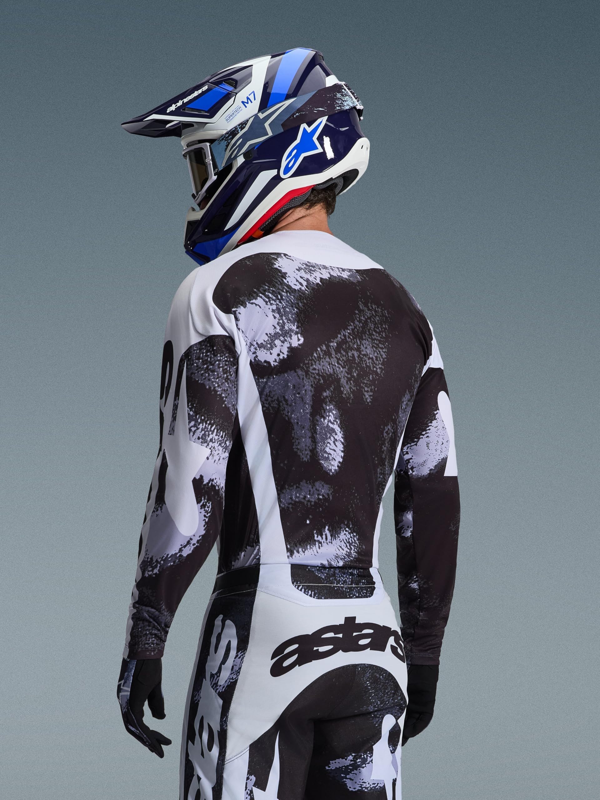 Alpinestars Racer LAHND Koszulka motocrossowa, czarny/biały, S