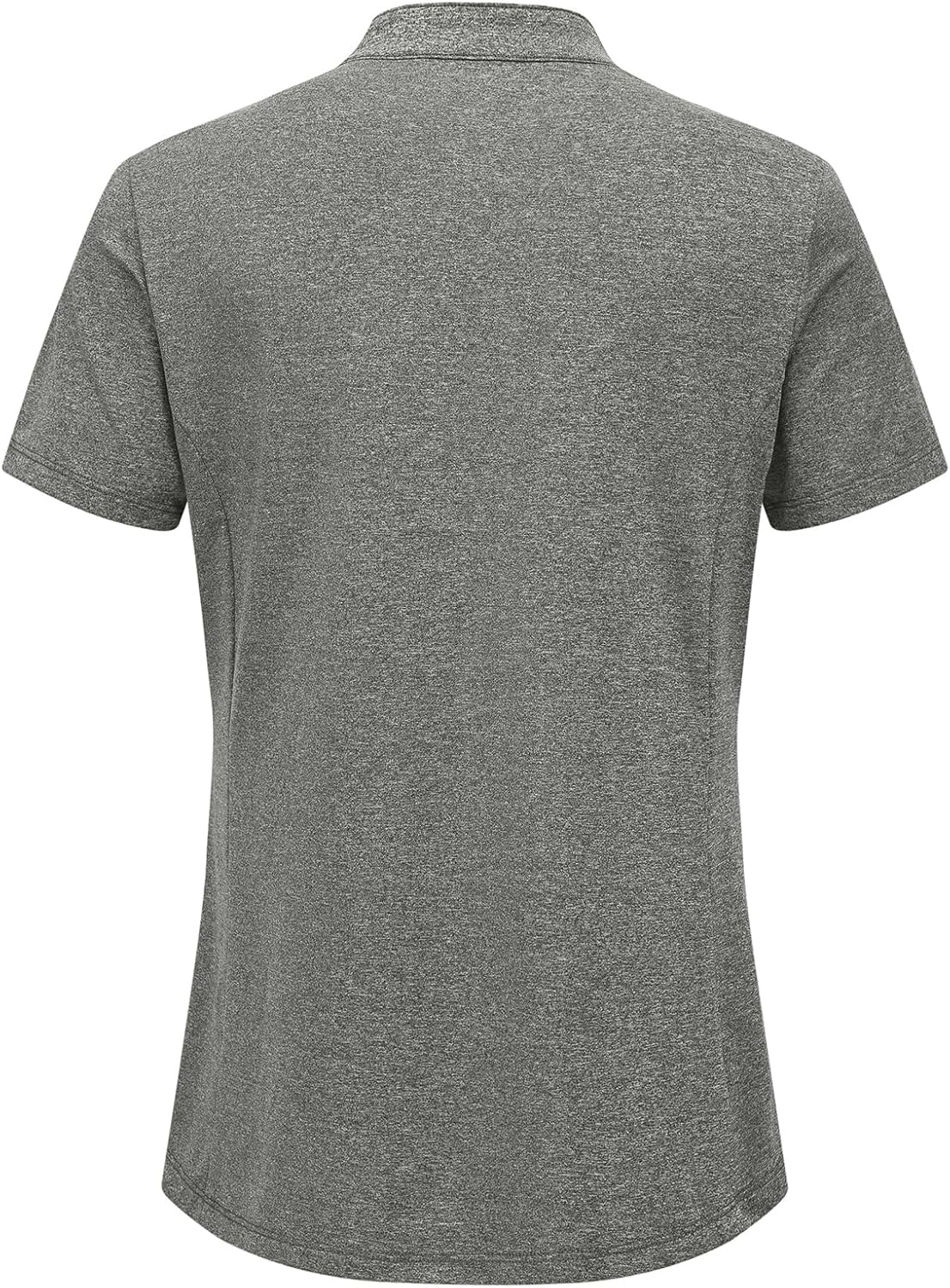 BGOWATU Women's Golf Polo Shirts Short Sleeve Collarless Y-Neck Tennis Tops Quick Dry UPF 50+ Workout Shirt Lightweight - Image 4