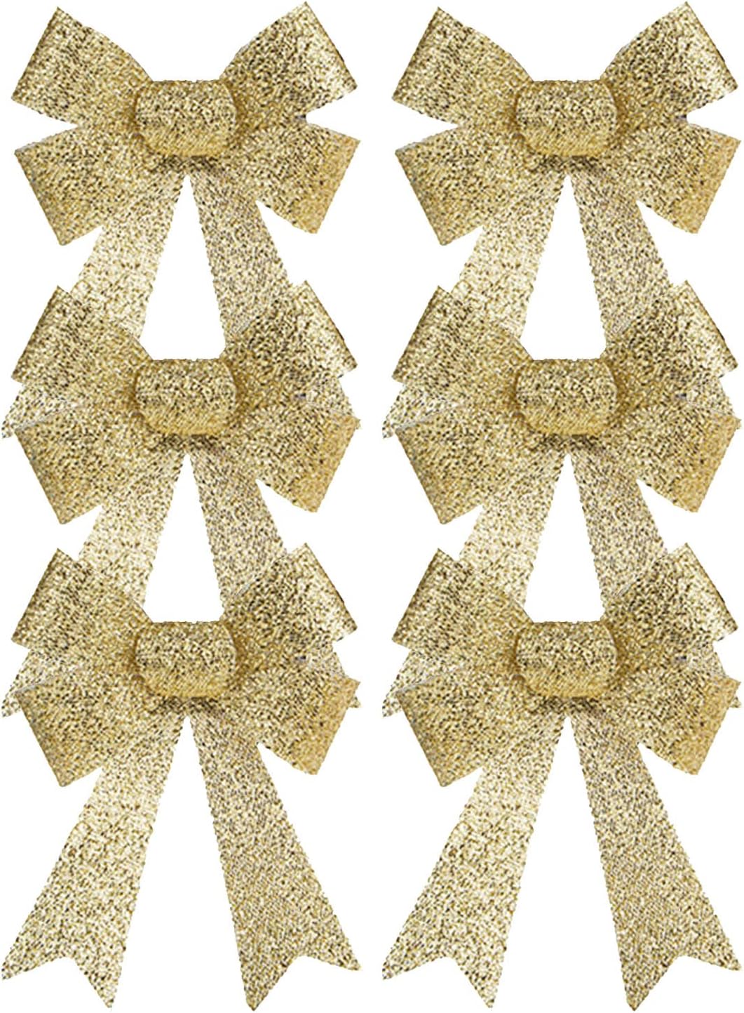 BTGGG 10 Pieces Bows for Presents Christmas Bows Xmas Tree Ornaments