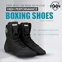 RXN Boxing Shoes for Men and Women Lace Up Non Slip Rubber Sole (Black, 3) gallery image