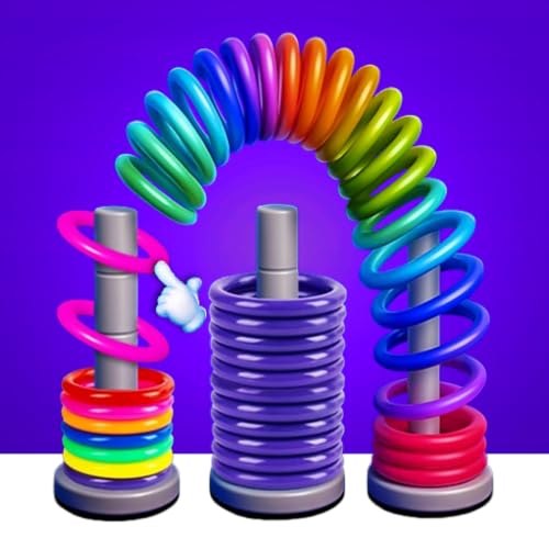 Slinky Sort Merge Puzzle Master: Rings Stack Matching Challenge Color Sorting Game