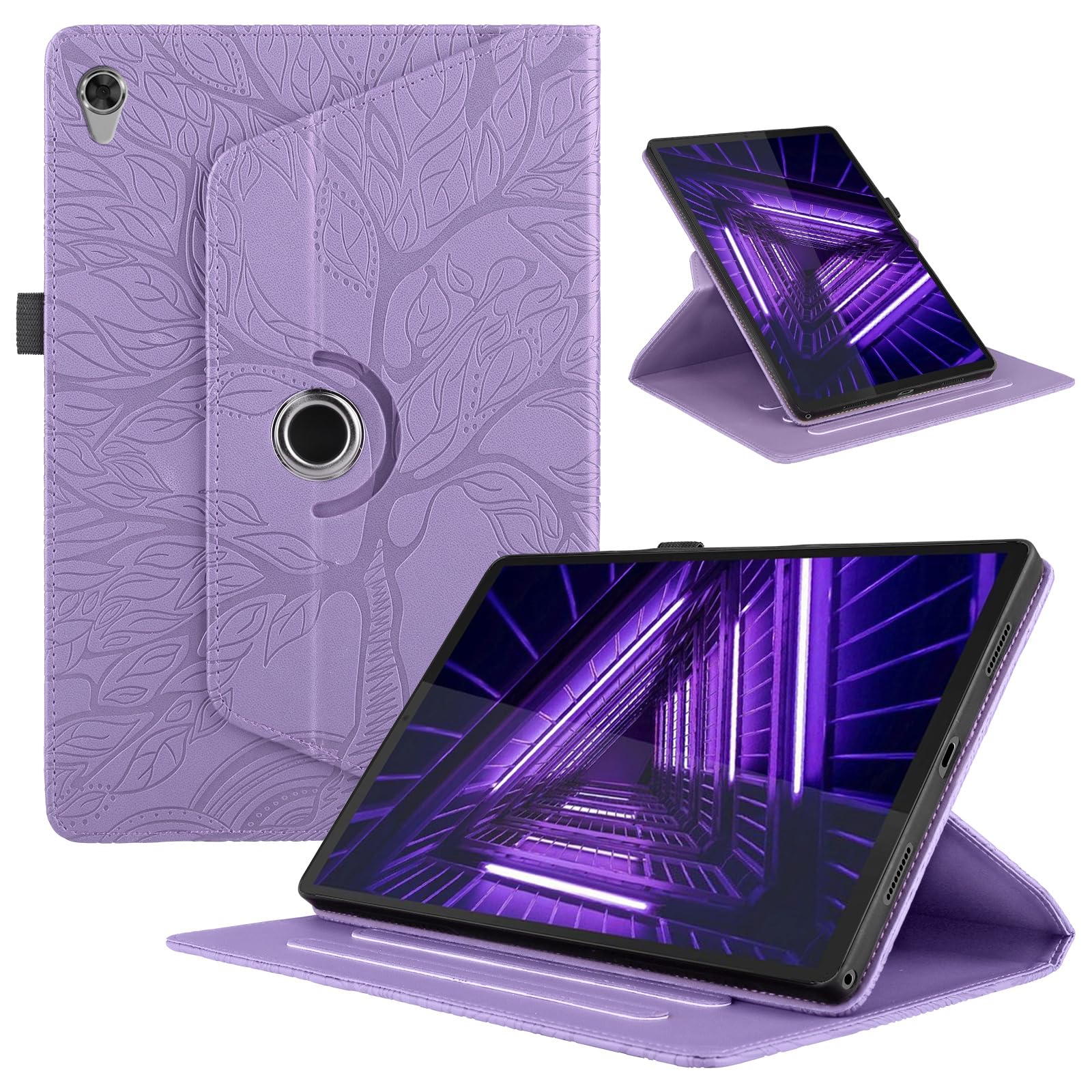 Funda para Samsung Galaxy Tab S9/ S8/ S7 11" (SM-X710/X700/T870) PU Cuero Tablets Protectora Cover 360°Carcasa Giratoria de ángulo Múltiple Stand Función Tablets Funda,Rojo Árboles — view 199