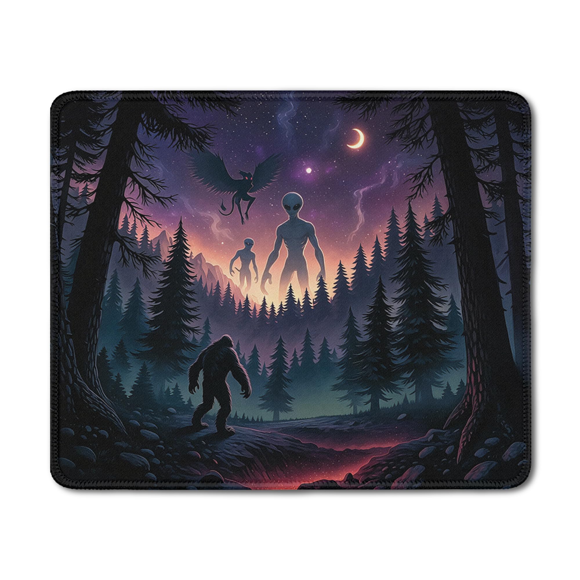 Patriotic Sasquatch Mouse Pad - American Flag Bigfoot -19 Patriotic Sasquatch Mouse Pad - American Flag Bigfoot -19