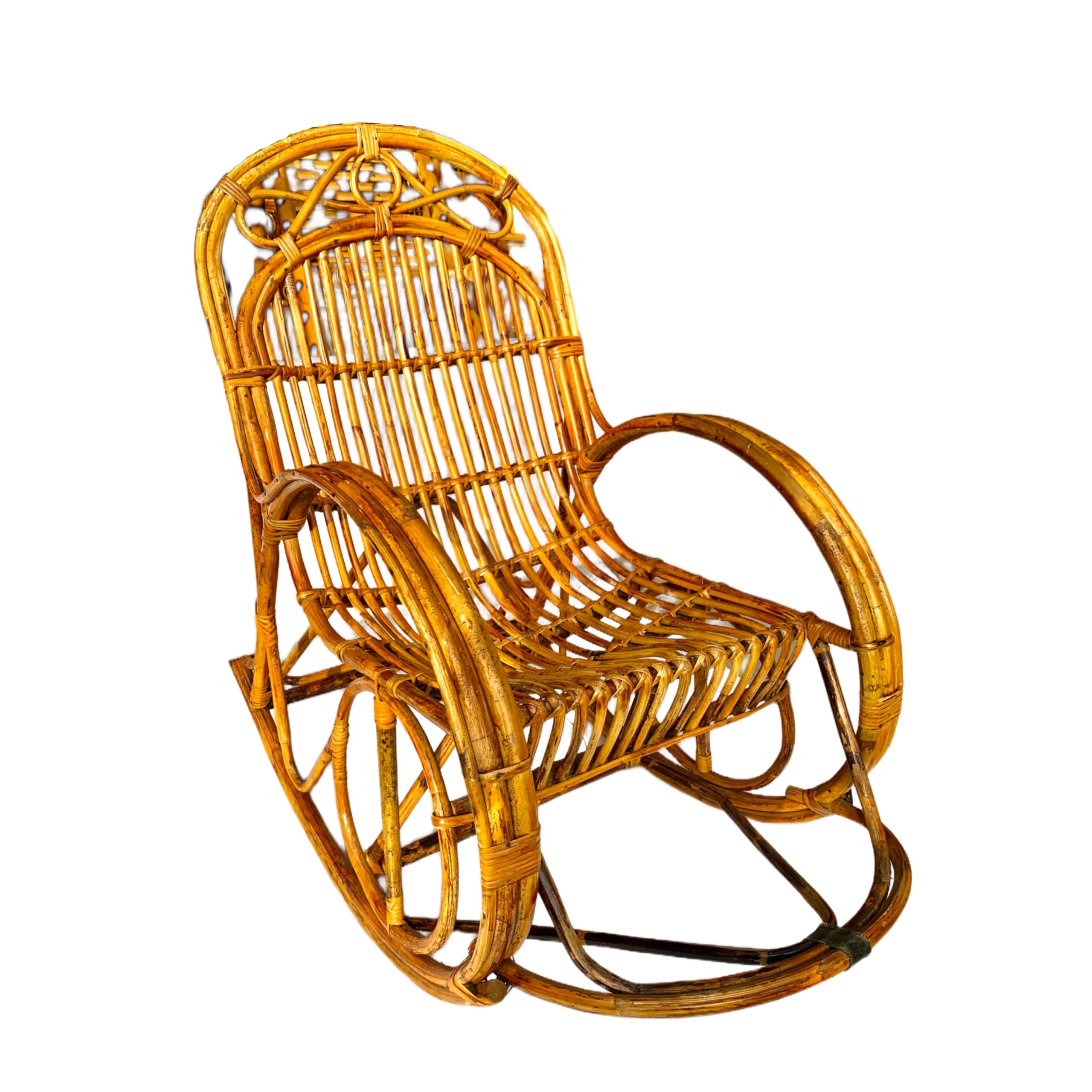 Zamzam hadicraft Yellow Bamboo Single Seater Swing Chair Roking Chair Outdoor Indoor Balcony Garden Living Room-image-30
