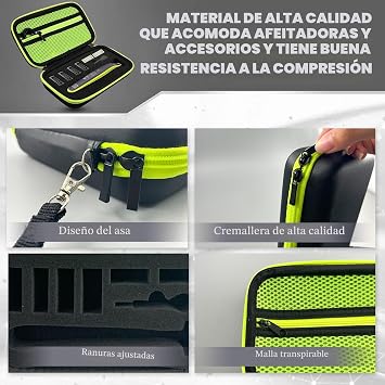 Hard Travel Case for Philips OneBlade QP2520, QP2530, QP2620, QP2630