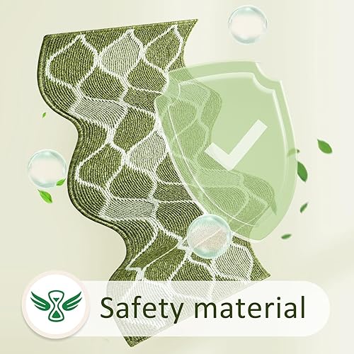 Miniatura 9 de Villsure Alfombras y tapetes de cocina, antideslizante, absorbente, resistente a la suciedad, tapete cómodo de pie, hecho de 100% polipropileno,