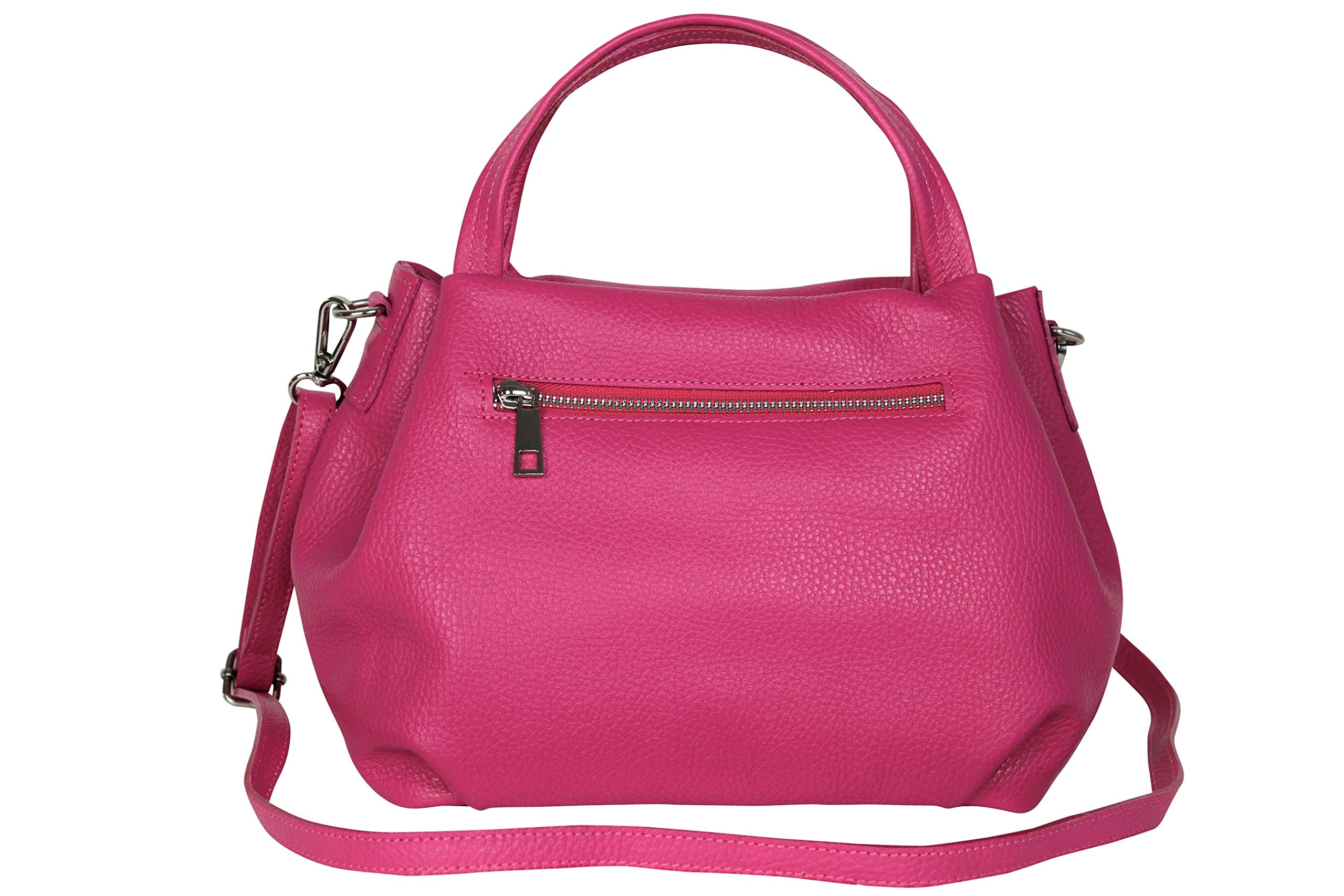 AMBRA Moda borsa a mano di donna, borsa a tracolla, borsa a spalla italiana in vera pelle dollaro GL023