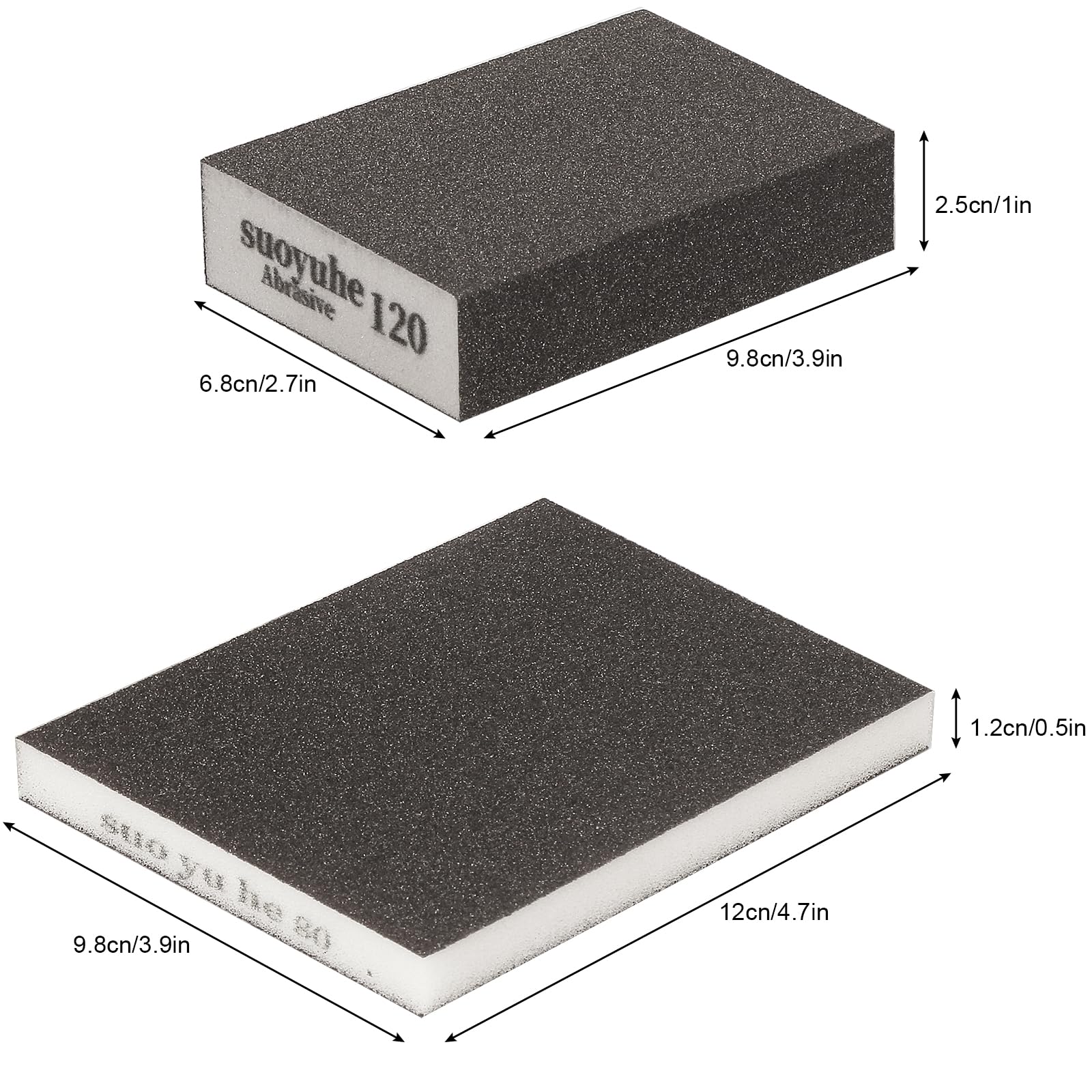 APOMOONS 6er Schleifschwamm Set - 80-320 Körnung Waschbar & Wiederverwendbar