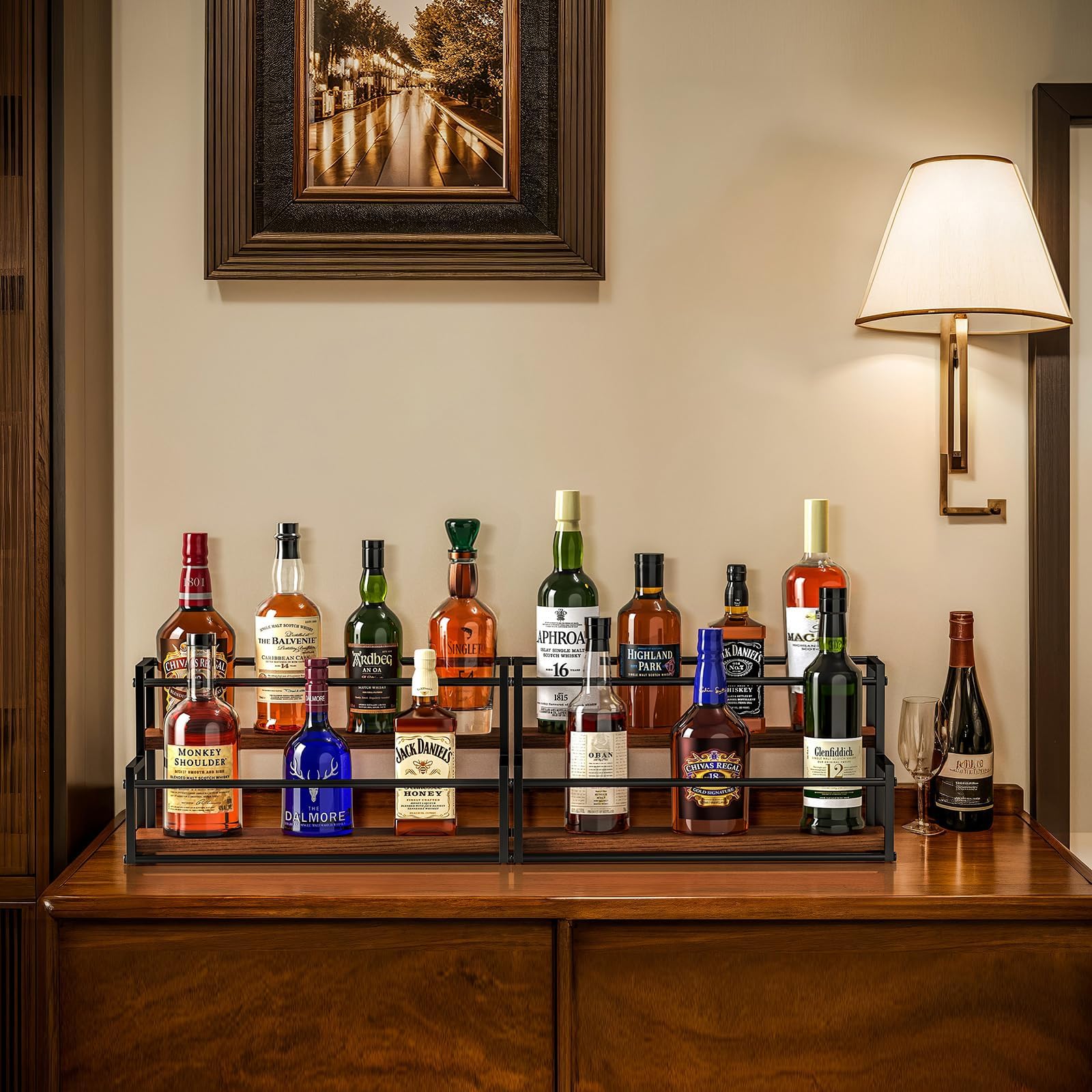 Amazon.co.jp: 酒棚 ディスプレイ ウイスキー棚 リキュールボトル