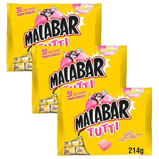 Malabar Tutti Chewing Gum 214g (Pack of 3)